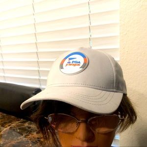 PGA Jr. League Gray Mesh Hat One Size Strap Back Adult Garb